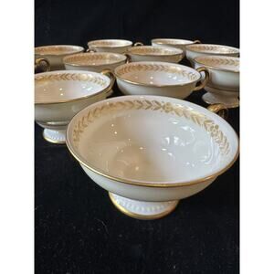 Castleton Laurel Gold footed Cups USA lot of 12